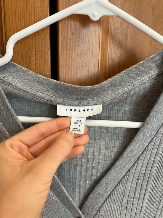 Grey Top Shop light weight cardigan size 4 - Picture 2 of 3